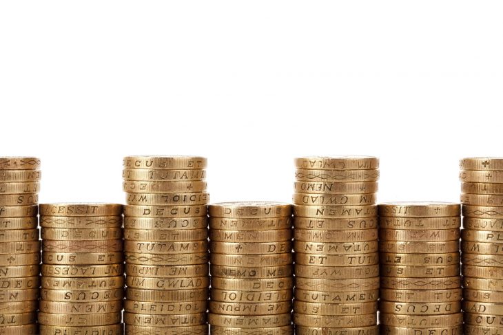 coins stacked up in a pile